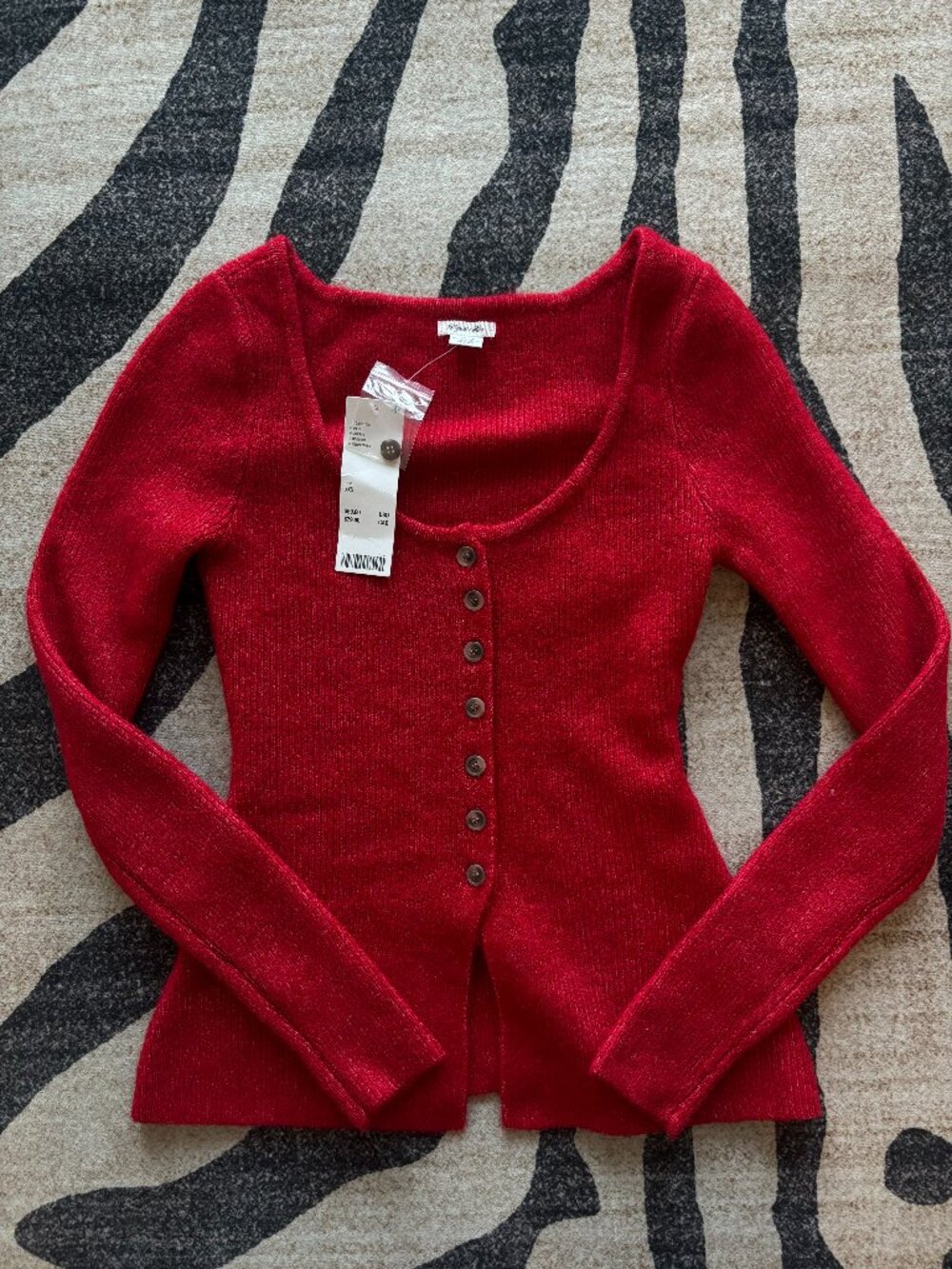 NWT Kimchi Blue Knit Red Top